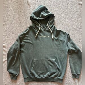 Young LA Hoodie. Greyish/Teal Men’s large. Cozy!